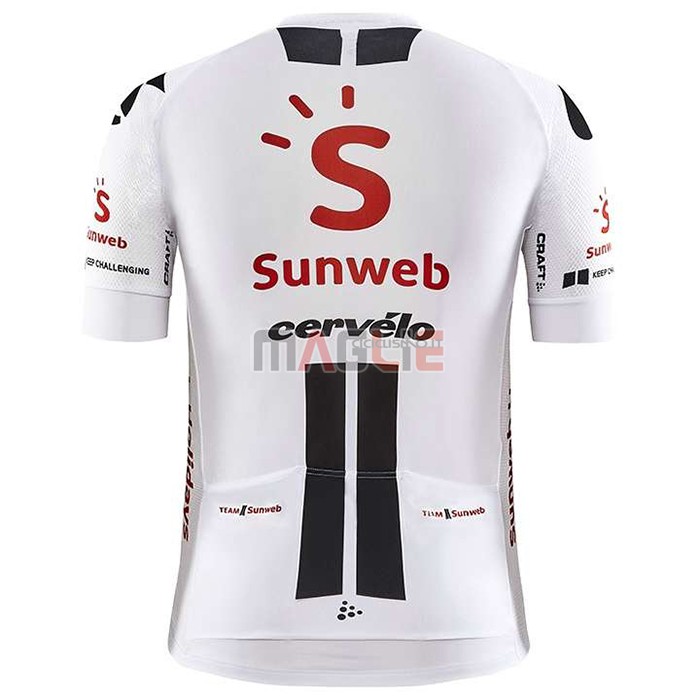 Maglia Sunweb Manica Corta 2020 Bianco